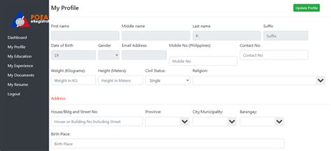 poea e registration update|poea e registration system.
